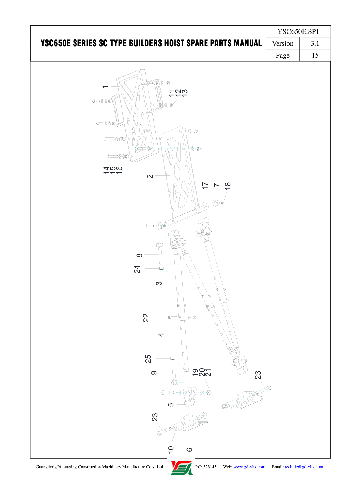 Mast Tie and Limit Cams